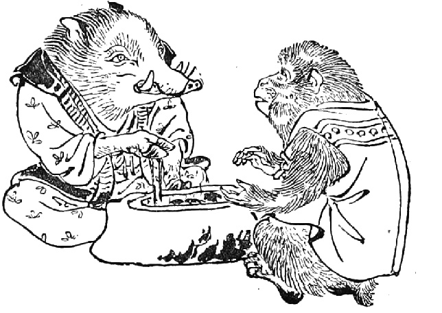 The Sagacious Monkey and the Boar